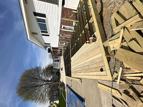 Joists in place